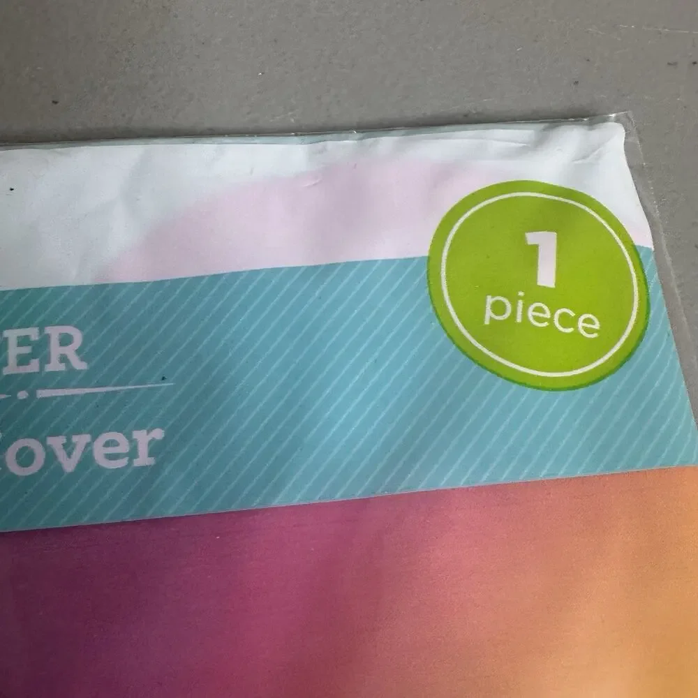 Way to celebrate Easter Plastic Table Cover 54” x 84” Rectangle Colored Eggs 2pk